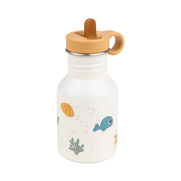 done by deer Metal bottle - Sea friends - Beige - 350 ml
