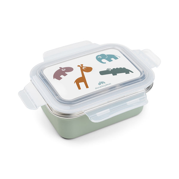 Done By Deer Metal Lunch Box - Deer Friends - Green