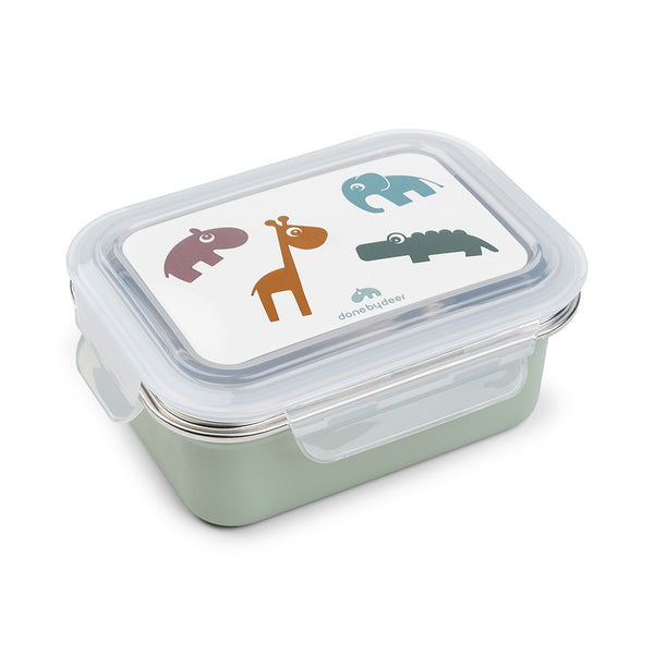 done by deer Metal lunch box - Deer friends - Green