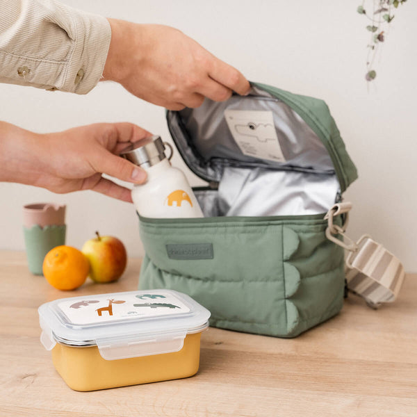 Done By Deer Metal Lunch Box - Deer Friends - Mustard