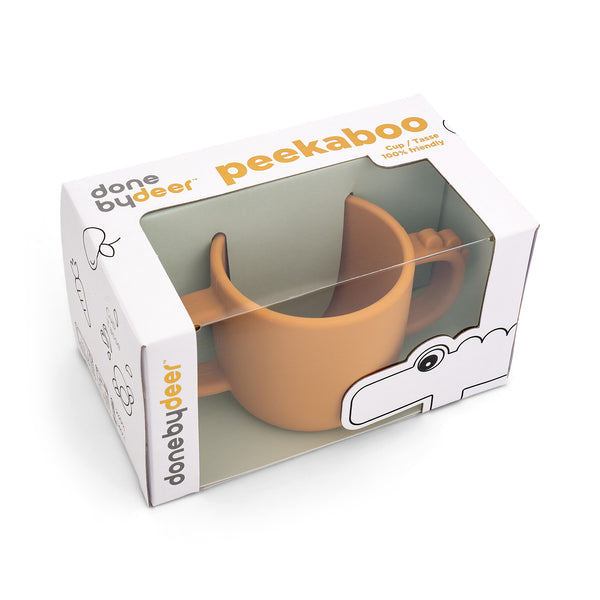 Done By Deer Peekaboo 2-handle Cup - Croco - Mustard