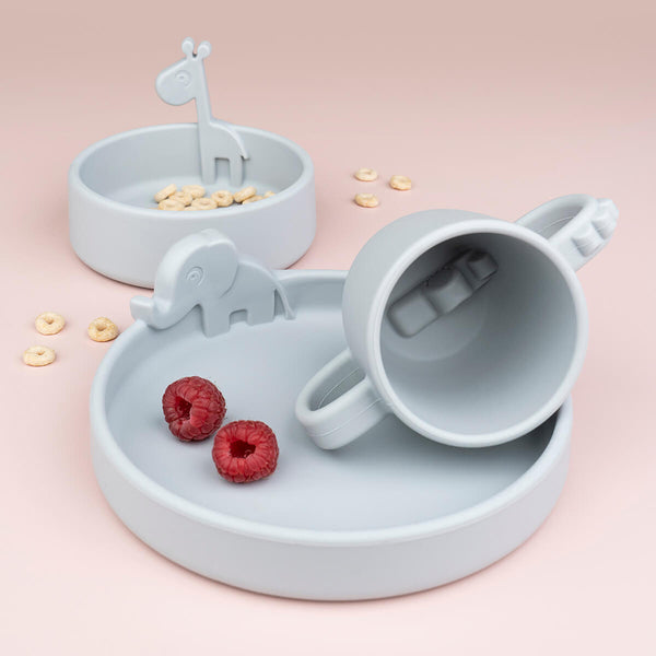 Done By Deer Peekaboo Bowl - Raffi - Grey