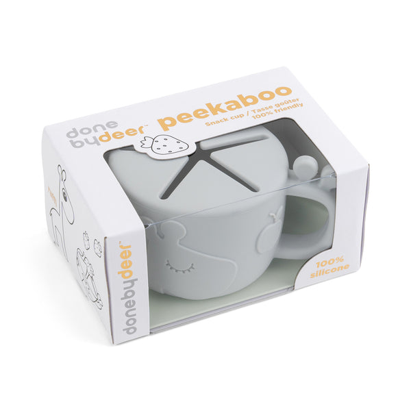Done By Deer Peekaboo Snack Cup - Raffi - Grey