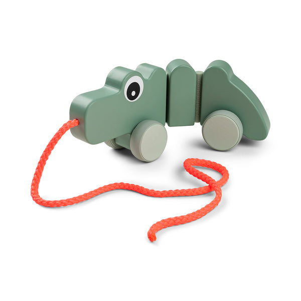 done by deer Pull along wiggle toy - Croco - Green