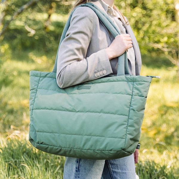 Done By Deer Quilted Changing Tote Bag - Green