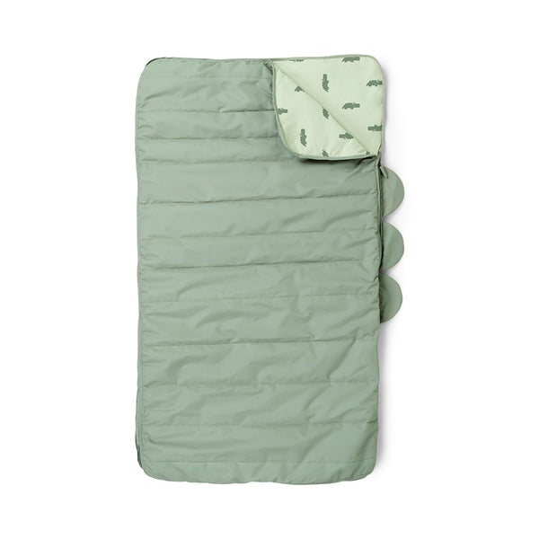 Done By Deer Quilted Kids Slumber Bag - Croco - Green
