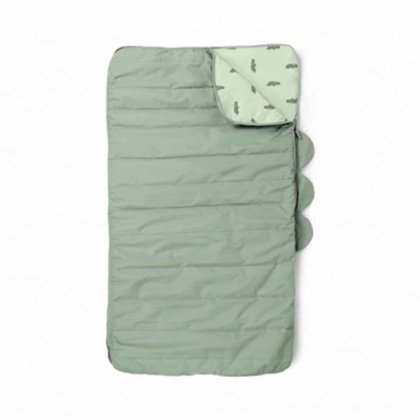 done by deer Quilted kids slumber bag - Croco - Green