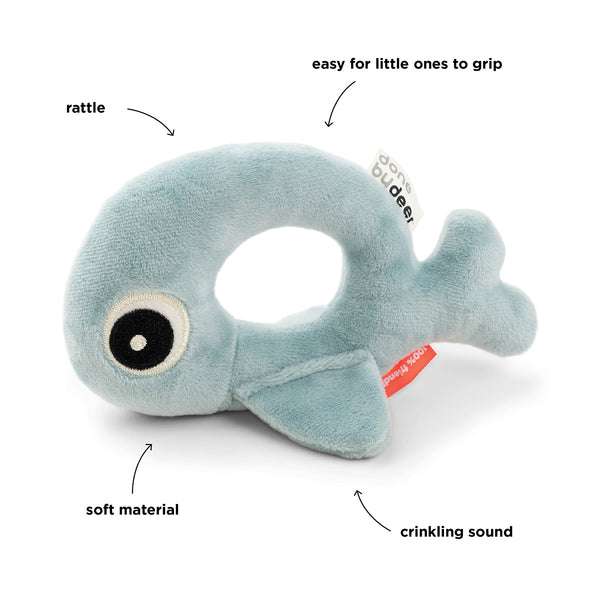 Done By Deer Ring Rattle - Wally - Blue