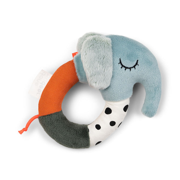 Done By Deer Sensory Ring Rattle - Elphee - Blue