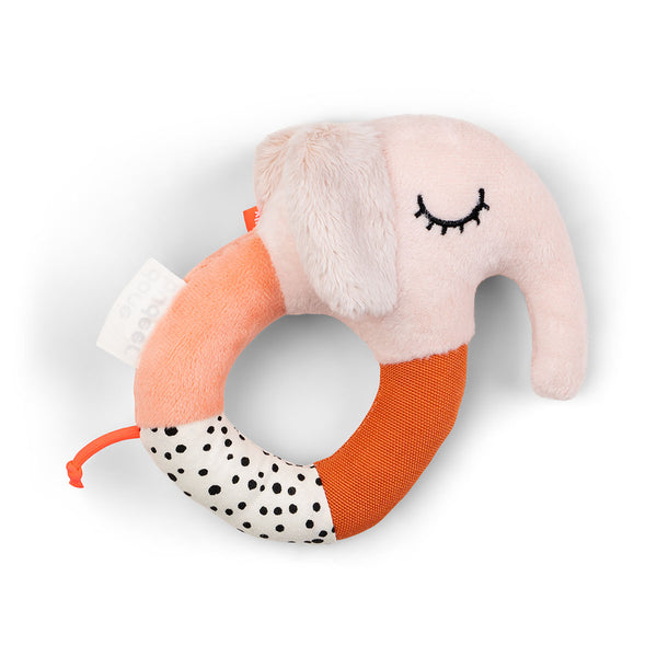 Done By Deer Sensory Ring Rattle - Elphee - Powder