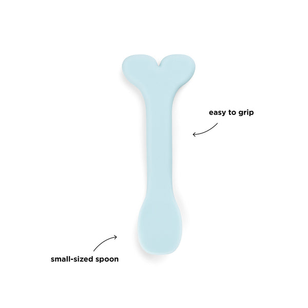 Done By Deer Silicone Baby Spoon 3-pack - Wally - Blue