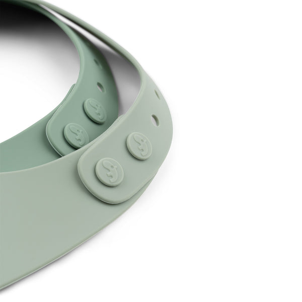 Done By Deer Silicone Bib 2-pack - Croco - Green