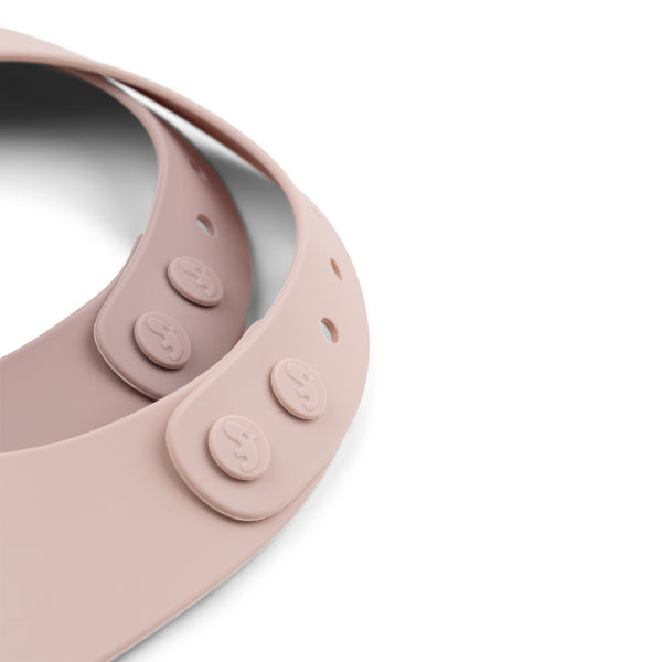 Done By Deer Silicone Bib 2-pack - Ozzo - Powder