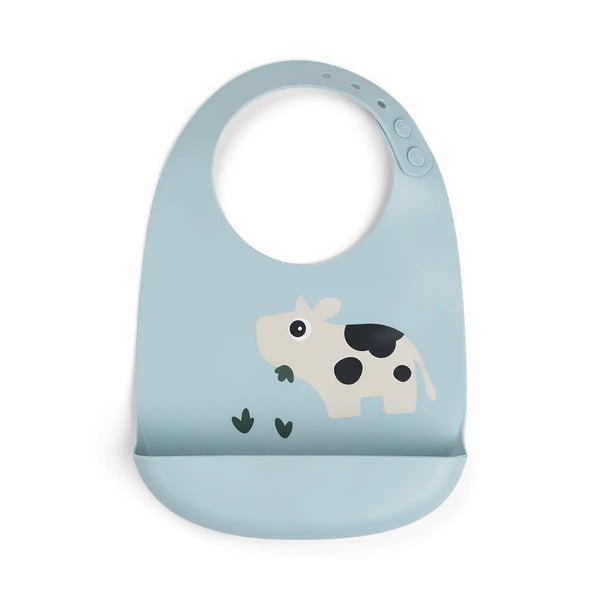 done by deer Silicone bib - Dotti - Blue