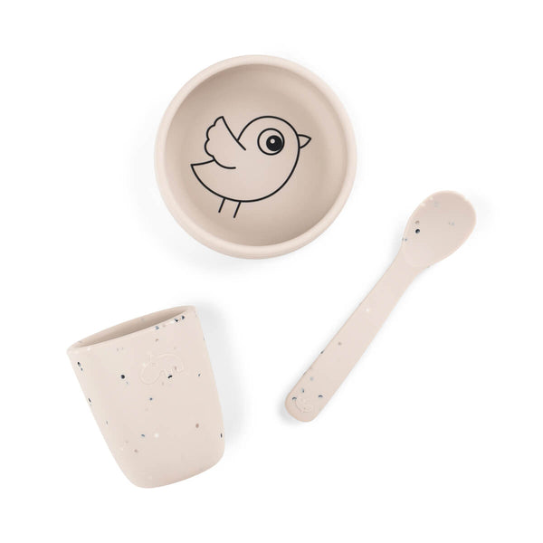 done by deer Silicone first meal set - Birdee - Sand