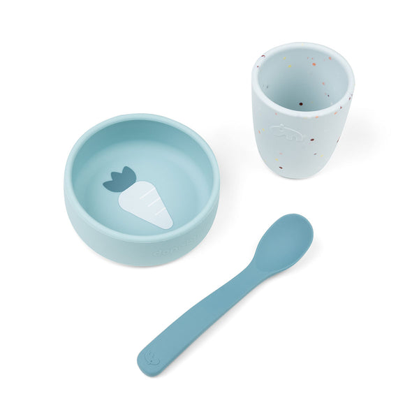 done by deer Silicone first meal set - Blue