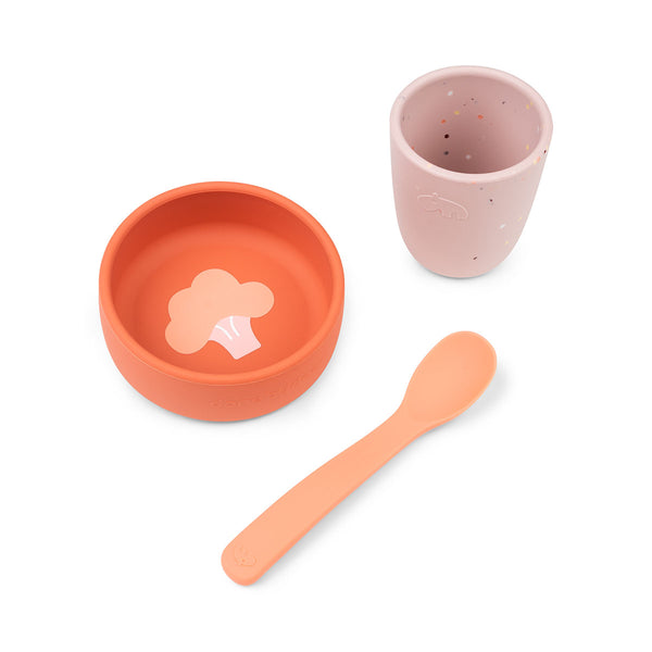 done by deer Silicone first meal set - Papaya