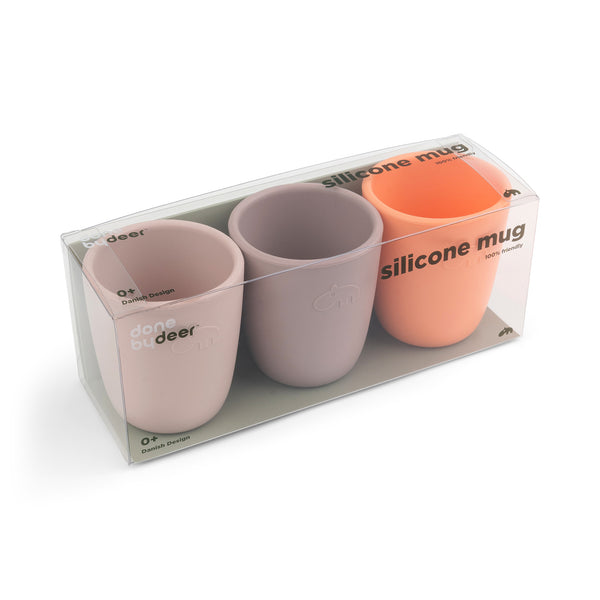 Done By Deer Silicone Mini Mug 3-pack - Powder Mix