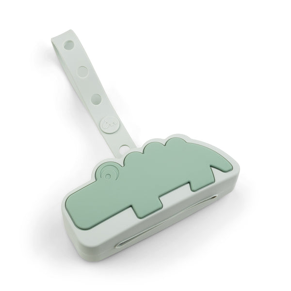 done by deer Silicone pacifier pouch - Croco - Green