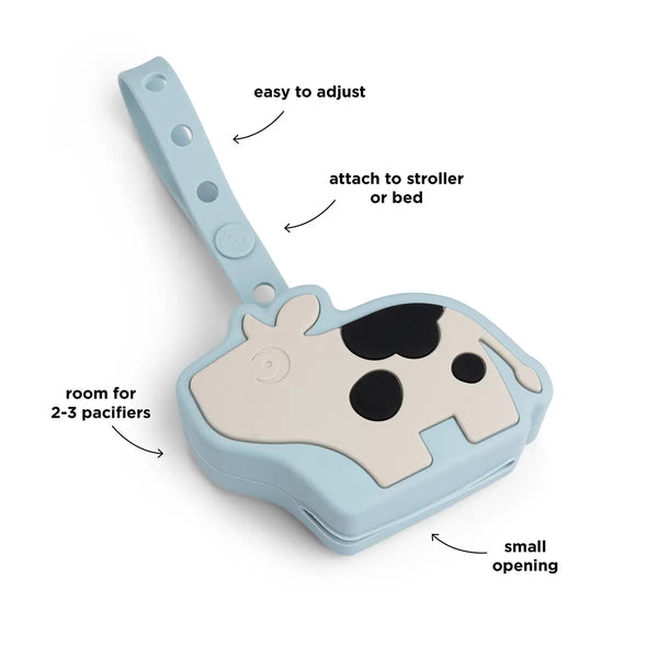 Done By Deer Silicone Pacifier Pouch - Dotti - Blue