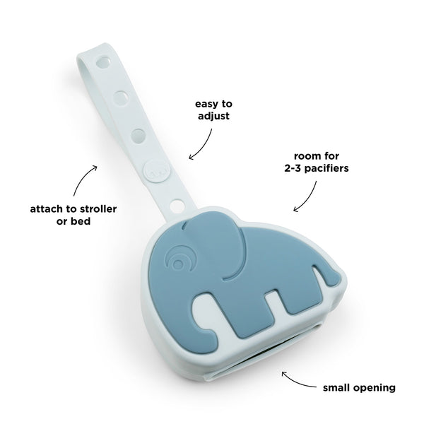 Done By Deer Silicone Pacifier Pouch - Elphee - Blue