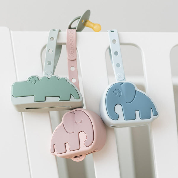 Done By Deer Silicone Pacifier Pouch - Elphee - Blue