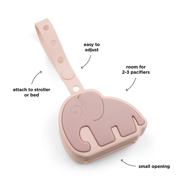 Done By Deer Silicone Pacifier Pouch - Elphee - Powder