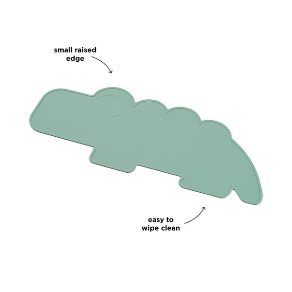 Done By Deer Silicone Placemat - Croco - Green