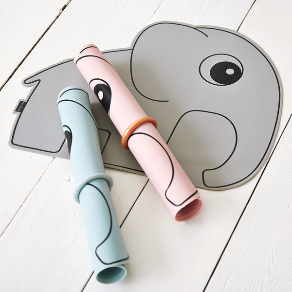 Done By Deer Silicone Placemat - Elphee - Powder