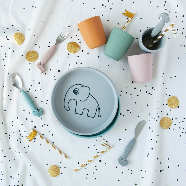 Done By Deer Silicone Plate - Elphee - Grey