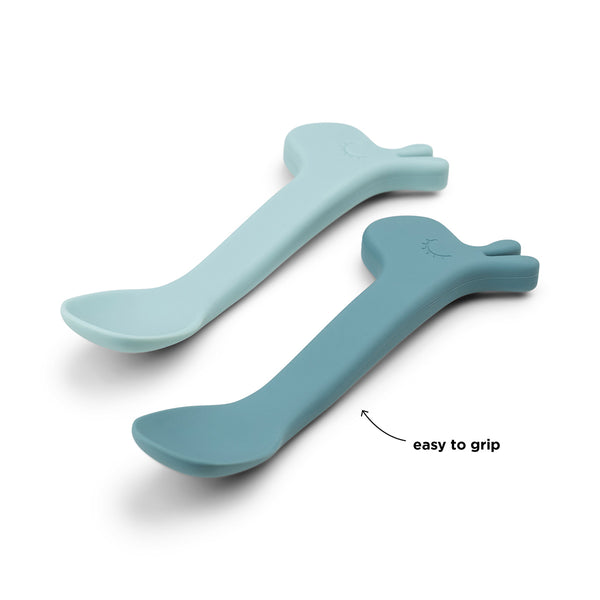 Done By Deer Silicone Spoon 2-pack - Lalee - Blue