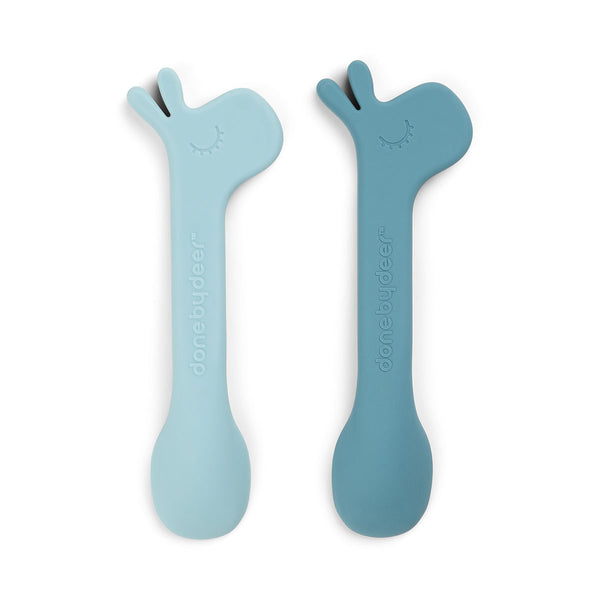 Done By Deer Silicone Spoon 2-pack - Lalee - Blue
