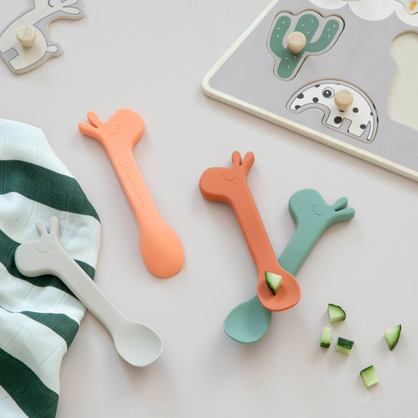 Done By Deer Silicone Spoon 2-pack - Lalee - Green