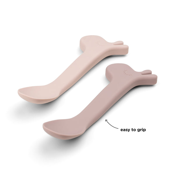 Done By Deer Silicone Spoon 2-pack - Lalee - Powder
