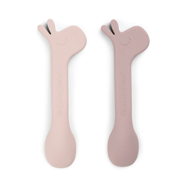 Done By Deer Silicone Spoon 2-pack - Lalee - Powder