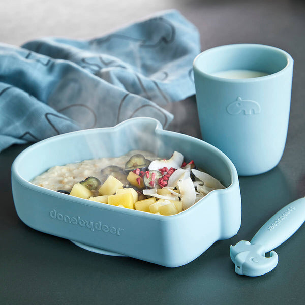 Done By Deer Silicone Stick & Stay Bowl - Ozzo - Blue