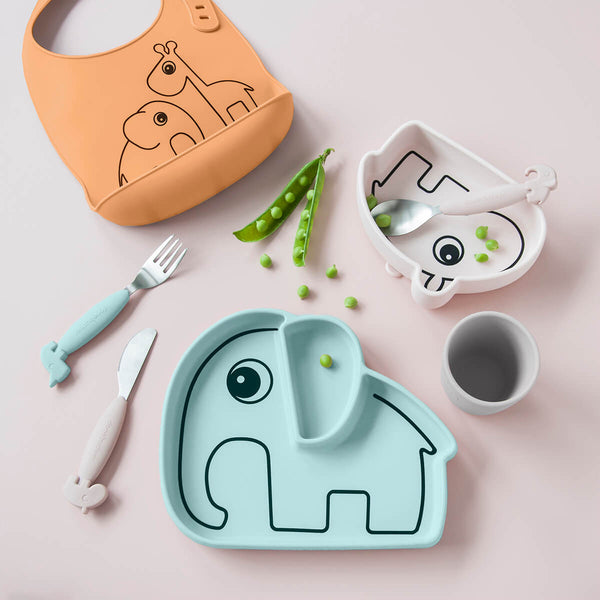 Done By Deer Silicone Stick & Stay Bowl - Ozzo - Powder