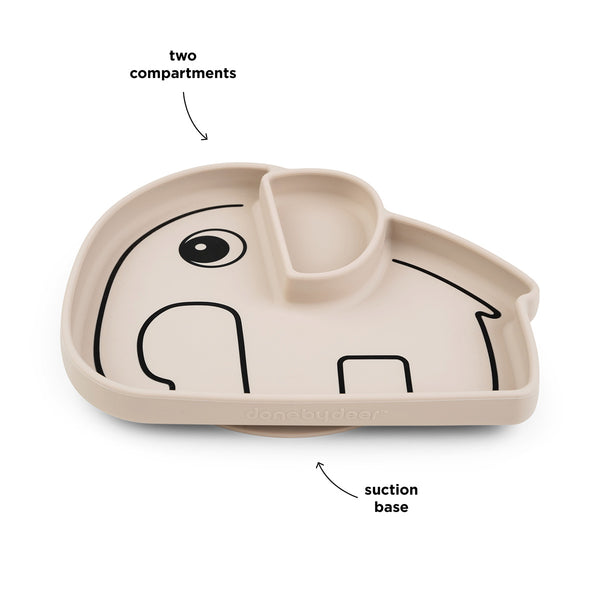 Done By Deer Silicone Stick&Stay Plate - Elphee - Sand