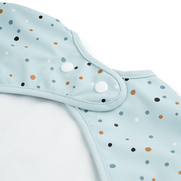 Done By Deer Sleeved Pocket Bib - Happy Dots - Blue