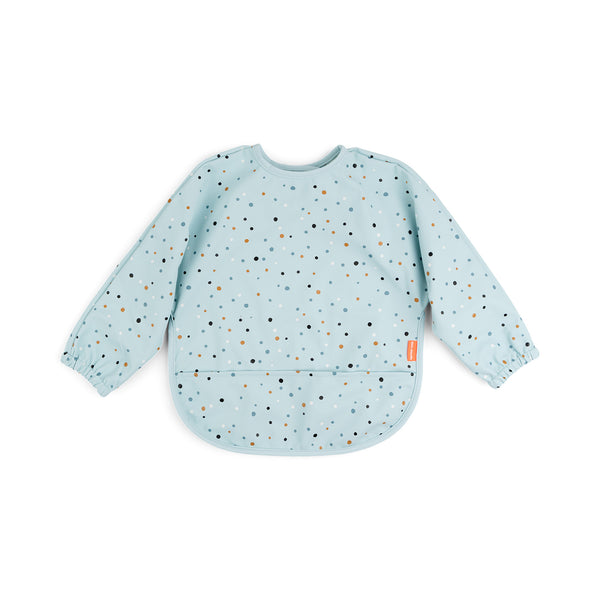 done by deer Sleeved pocket bib - Happy dots - Blue