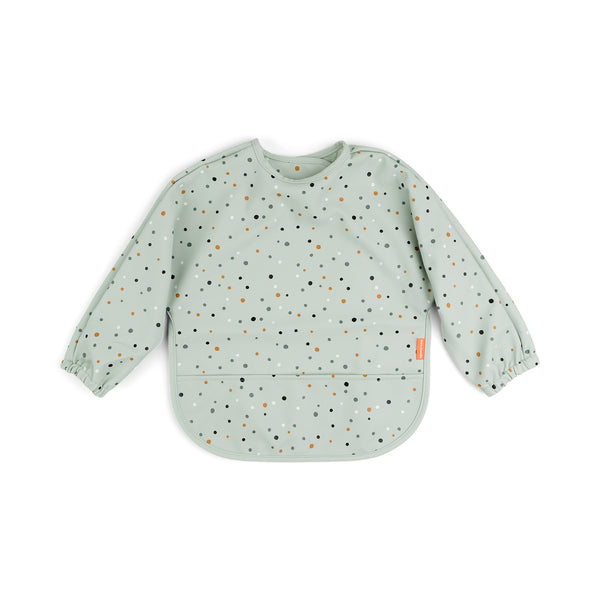 done by deer Sleeved pocket bib - Happy dots - Green