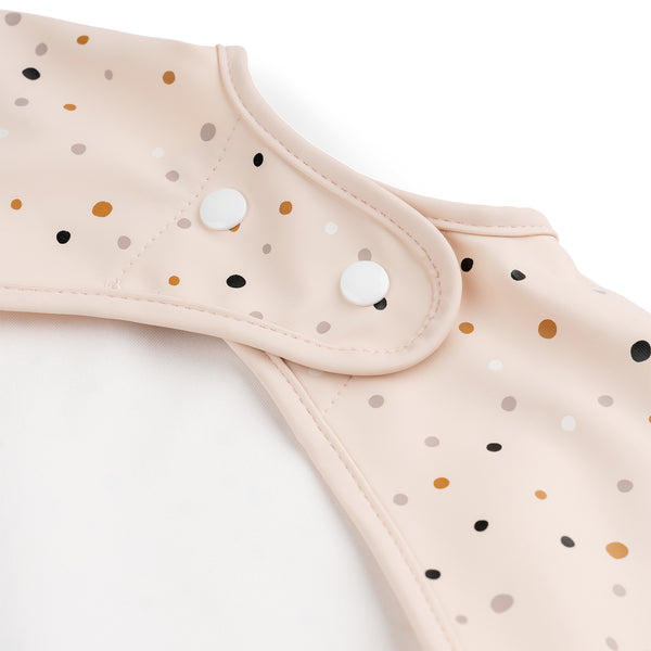 Done By Deer Sleeved Pocket Bib - Happy Dots - Powder