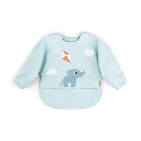 done by deer Sleeved pocket bib - Playground - Blue