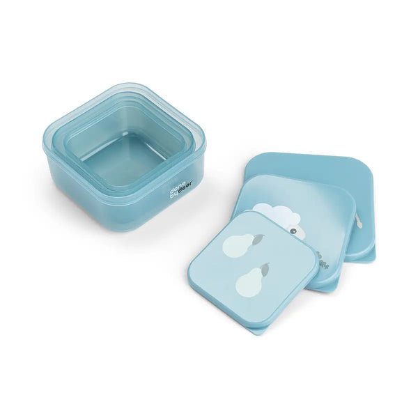 Done By Deer Snack Box Set 3 Pcs - Tiny Farm - Blue