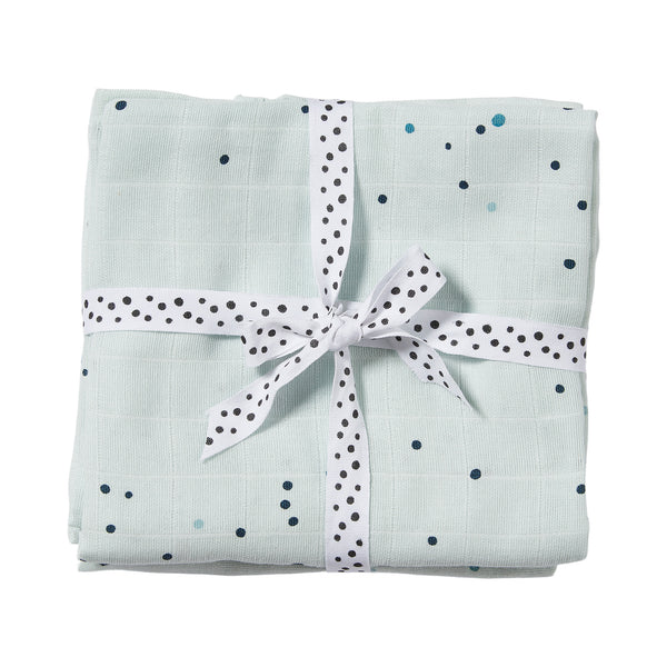 done by deer Swaddle 2-pack - Dreamy dots - Blue