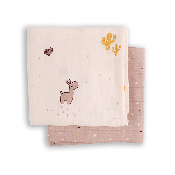 Done By Deer Swaddle 2-pack - Lalee - Powder