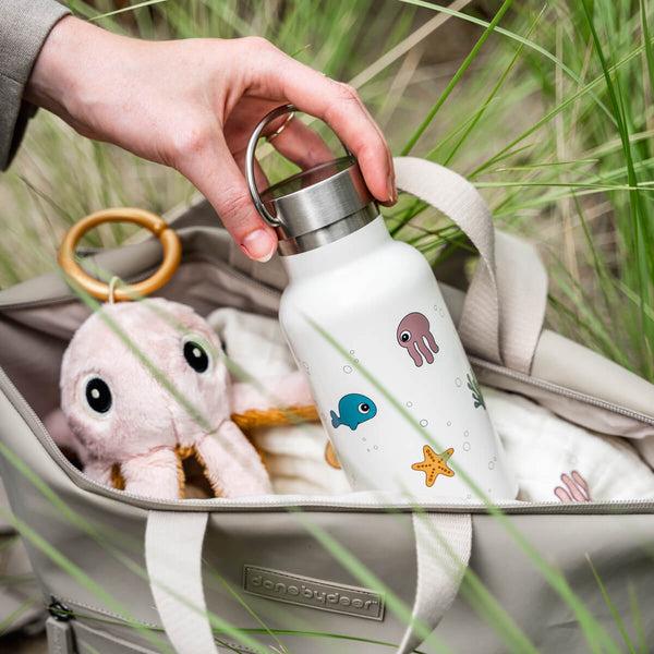 Done By Deer Thermo Metal Bottle - Sea Friends - Beige