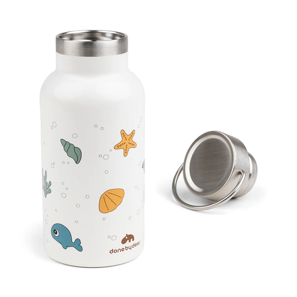 Done By Deer Thermo Metal Bottle - Sea Friends - Beige