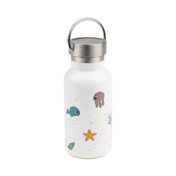 done by deer Thermo metal bottle - Sea friends - Beige