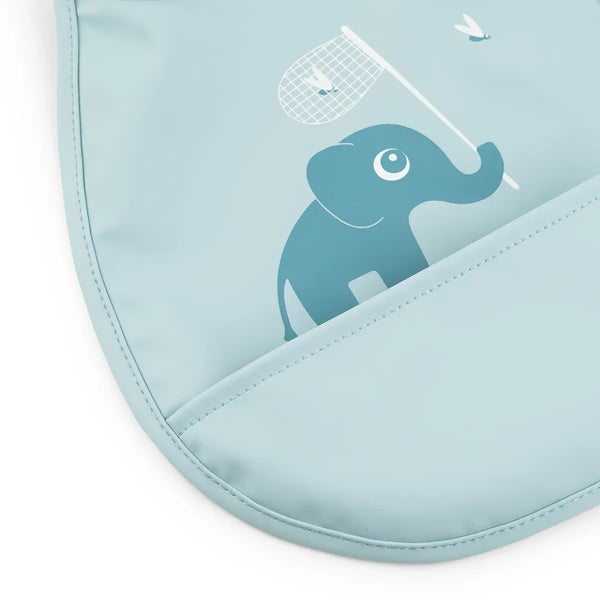 Done By Deer Tiny Pocket Bib 2-pack - Elphee - Blue